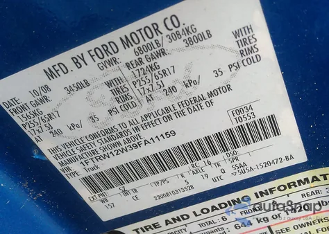 2009 Ford F-150 Xl/Xlt from USA, damaged, VIN 1FTRW12W39FA11159